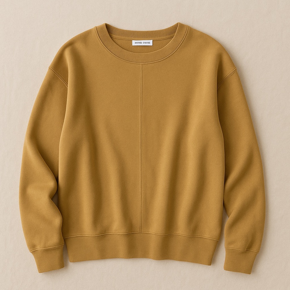 Neutral Ground Camel mustard Tan Crewneck Sweatshirt – Size Small
